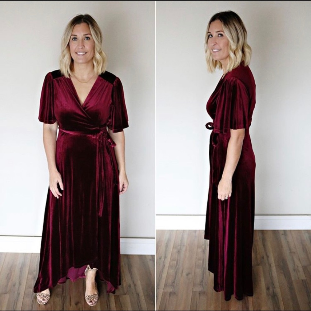 Velvet Maxi Wrap Dress *NEW*